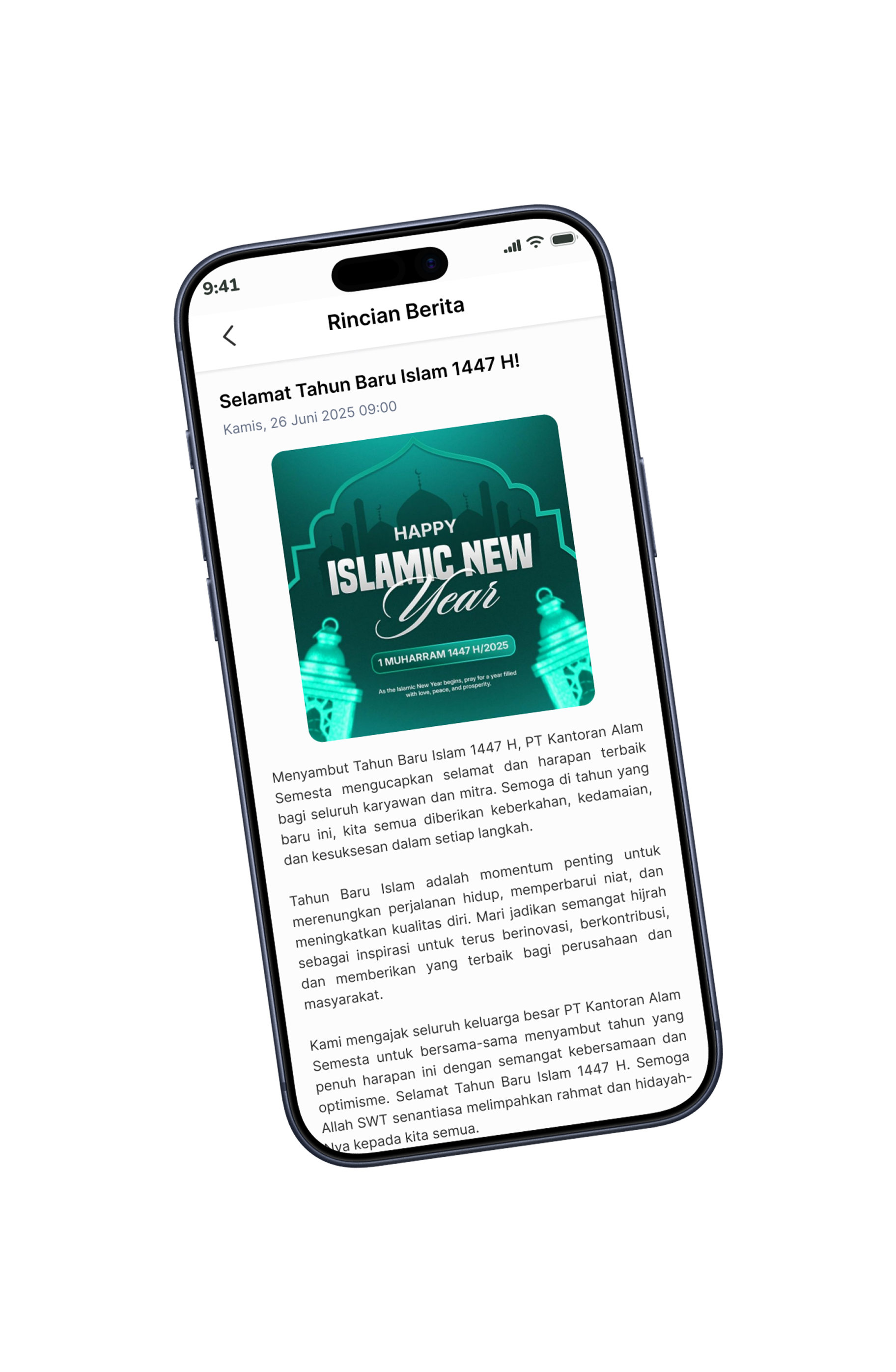 Publikasi Berita di Halaman Utama