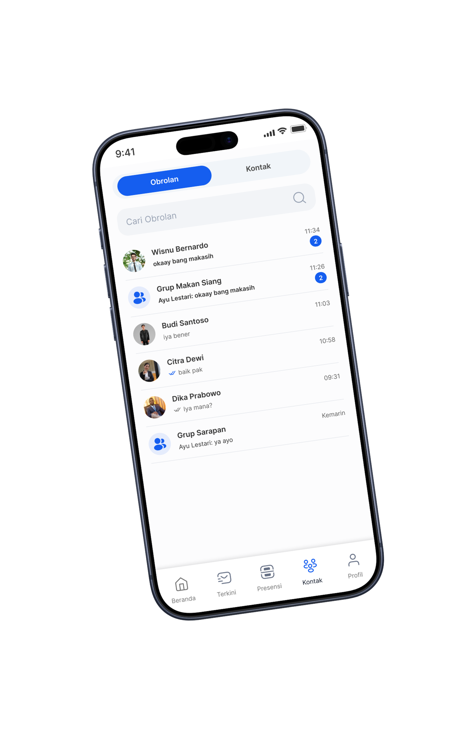 Chat Personal & Grup Internal